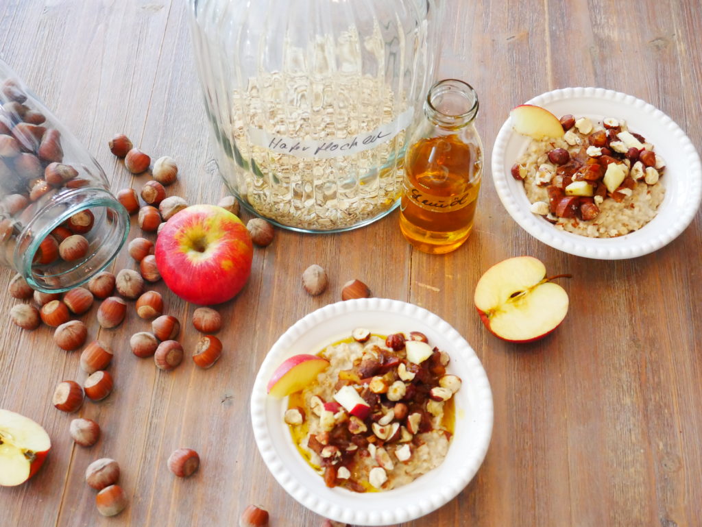 Haferflocken mit Apfel, Zimt und Leinöl – My Happy Yoga Kitchen